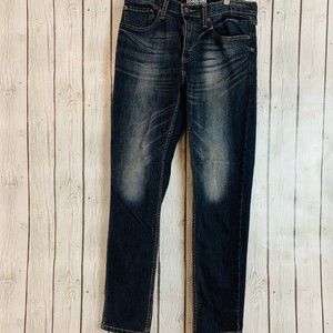 Mens Levis Strauss Signature Dark Wash Skinny Denim Blue Jeans Size W 34 L 32